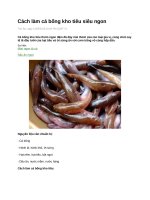 Cách làm cá bống kho tiêu siêu ngon