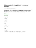 Cá chạch kho lá gừng thịt mỡ thơm ngon chuẩn vị