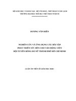 Nghiên cứu và ứng dụng các bài tập phát triển sức bền cho vđv đội tuyển bóng đá nữ thành phố hồ chí minh