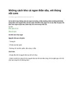 Những cách kho cá ngon thần sầu