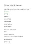 Trôi cơm với cá xốt chua ngọt