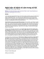 Nghị luận về bệnh vô cảm trong xã hội