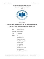 lựa chon chiến lược phát triển cho sản phẩm kim cương của PNJ