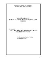 Dạy học tích hợp trong một số tác phẩm kí ngữ văn 12 THPT