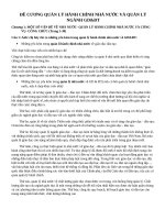 ĐỀ CƯƠNG 2 QUẢN lý HÀNH CHÍNH NHÀ nước và QUẢN lý NGÀNH GD