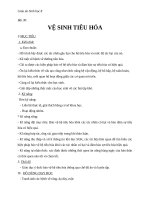 Giáo án Sinh học 8 bài 30: Vệ sinh tiêu hóa