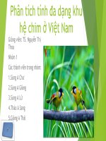 Phân tích tính đa dạng khu hệ chim ở Việt Nam