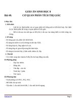 Giáo án Sinh học 8 bài 49: Cơ quan phân tích thị giác