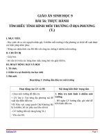 Giáo án Sinh học 9 bài 56: Thực hành tìm hiểu tình hình môi trường ở địa phương