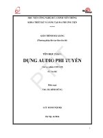 Bài giảng dựng video và audio phi tuyến