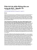 Phân tích tác phẩm những đứa con trong gia đình