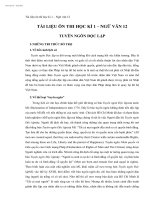 TÀI LIỆU ÔN THI HỌC KỲ 1 – NGỮ VĂN 12 