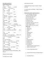 ĐỀ CƯƠNG ôn tập lớp 3