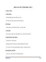 Giáo án Sinh học 8 bài 35: Ôn tập học kỳ I