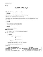 Giáo án Sinh học 8 bài 58: Tuyến sinh dục