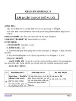 Giáo án Sinh học 8 bài 2: Cấu tạo cơ thể người