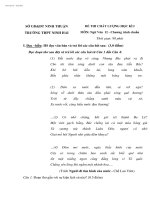 ĐỀ THI CHẤT LƯỢNG học kì i môn NGỮ văn 