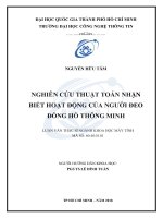 NGHIÊN cứu THUẬT TOÁN NHẬN BIẾT HOẠT ĐỘNG của NGƯỜI ĐEO ĐỒNG hồ THÔNG MINH 