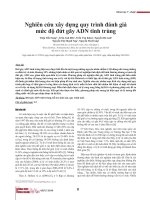 Nghiên cứu xây dựng quy trình đánh giá mức độ đứt gãy ADN tinh trùng