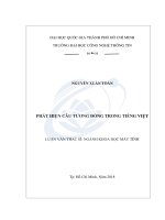 PHÁT HIỆN câu TƯƠNG ĐỒNG TRONG TIẾNG VIỆTpdf 
