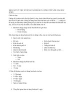 KHẢO sát về VIỆC sử DUNG FACEBOOK của SINH VIÊN năm 4 đại học KTQD