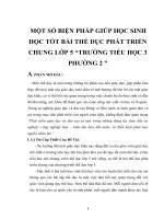 Một số biện pháp giúp hoc sinh học tốt bài thể dục phát triển chung lớp 5