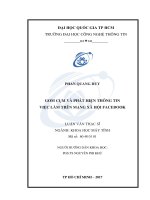 GOM cụm và PHÁT HIỆN THÔNG TIN VIỆC làm TRÊN MẠNG xã hội FACEBOOK 