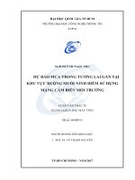 DỰ báo mưa TRONG TƯƠNG LAI gần tại KHU vực RUỘNG MUỐI NINH DIÊM sử DỤNG MẠNG cảm BIẾN môi TRƯỜNG 