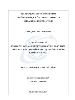 ỨNG DỤNG SVM và CHUỖI THỜI GIAN dự đoán THỜI điểm MUA bán cổ PHIẾU CHO THỊ TRƯỜNG CHỨNG KHOÁN VIỆT NAM 