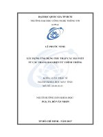 XÂY DỰNG ỨNG DỤNG THU THẬP các bài VIẾT từ các TRANG báo điện tử CHÍNH THỐNG 