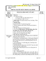 TUẦN 1- NHỮNG NGƯỜI THÂN TRONG GIA ĐÌNH