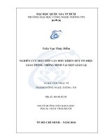 NGHIÊN cứu một TIẾP cận điều KHIỂN đèn tín HIỆU GIAO THÔNG THÔNG MINH tại một GIAO lộ 