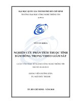 NGHIÊN cứu PHÂN TÍCH THUỘC TÍNH đám ĐÔNG TRONG VIDEO GIÁM sát loại tài liệu 