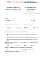26  đề thi thử THPTQG năm 2019   môn toán   THPT chuyên bắc ninh   lần2   file word có lời giải chi tiết image marked 