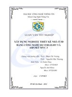 XÂY DỰNG WEBSITE THIẾT kế NHÀ ở 3d BẰNG CÔNG NGHỆ SILVERLIGHT và ASP NET MVC 3 