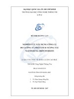 NGHIÊN cứu xây DỰNG CÔNG cụ đo LƯỜNG và PHÂN TÍCH TƯƠNG tác NGƯỜI DÙNG TRÊN WEBSITE 