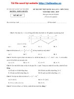 24  đề thi thử THPT QG năm 2019   THPT chuyên thái bình   thái bình   lần 1   file word có lời giải chi tiết image marked 