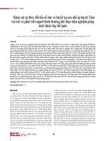 Khảo sát sự thay đổi tần số tim và huyết áp sau nhĩ áp huyệt Tâm tai trái và phải trên người bình thường khi thực hiện nghiệm pháp kích thích thụ thể lạnh