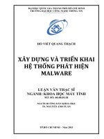 XÂY DỰNG và TRIỂN KHAI hệ THỐNG PHÁT HIỆN MALWARE 
