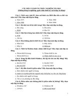 TRẮC NGHIỆM TIN HOC và HÀNH CHÍNH THI CÔNG CHỨC