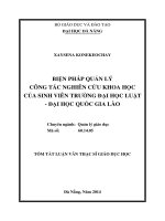 Biện pháp quản lý công tác nghiên cứu khoa học của sinh viên trường đại học luật   đại học quốc gia lào (tt) 