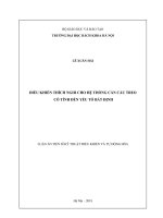 Điều khiển thích nghi cho hệ thống cần cẩu treo có tính đến yếu tố bất định (Luận án tiến sĩ)