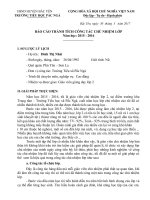 Báo cáo thành tích công tác chủ nhiệm lớp 2