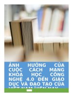 Ảnh hưởng của cuộc cách mạng Khoa học Công nghệ 4.0 đối với Giáo dục và Đào tạo ở Việt Nam hiện nay