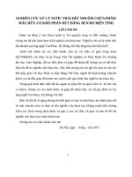 NGHIÊN cứu xử lý nước THẢI dệt NHUỘM CHỨA PHẨM màu hữu cơ KHÓ PHÂN hủy BẰNG bùn đỏ BIẾN TÍNH