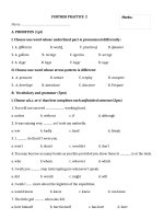 Đề thi tuyển lớp 10 môn tiếng anh