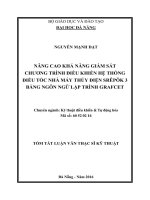 Nâng cao khả năng giám sát chương trình điều khiển hệ thống điều tốc nhà máy thủy điện srêpôk 3 bằng ngôn ngữ lập trình grafcet (tt) 