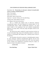Nghiên cứu phẫu thuật nội soi qua đường mũi xoang bướm trong điều trị u sọ hầu 