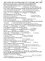 ĐỀ CƯƠNG SINH 6 HKY1 12 2018