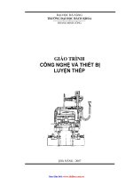 Giáo trình công nghệ và thiết bị luyện thép